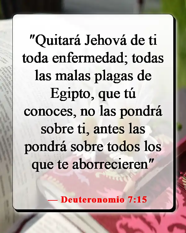 Versículo bíblico sobre luchar contra la enfermedad (Deuteronomio 7:15)