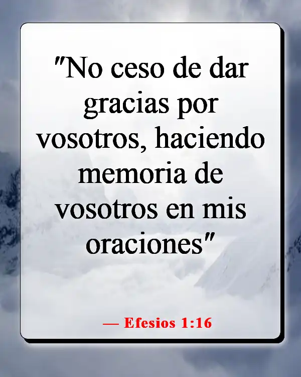 Versículo de la Biblia sobre orar por los seres queridos (Efesios 1:16)