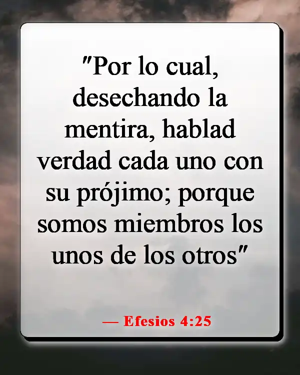 Versículos de la Biblia sobre los mentirosos yendo al infierno (Efesios 4:25)