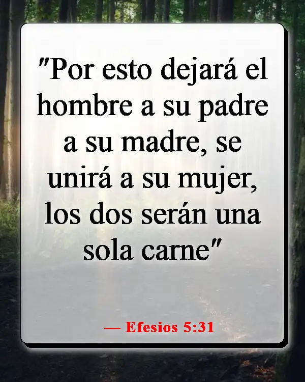 Versículos de la Biblia sobre encontrar el verdadero amor (Efesios 5:31)