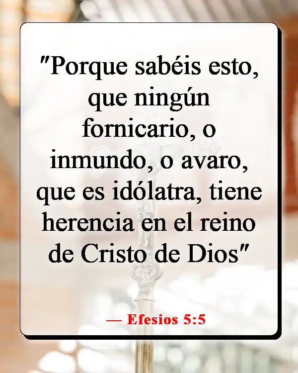 Versículos de la Biblia sobre entrar en el Reino de los Cielos (Efesios 5:5)