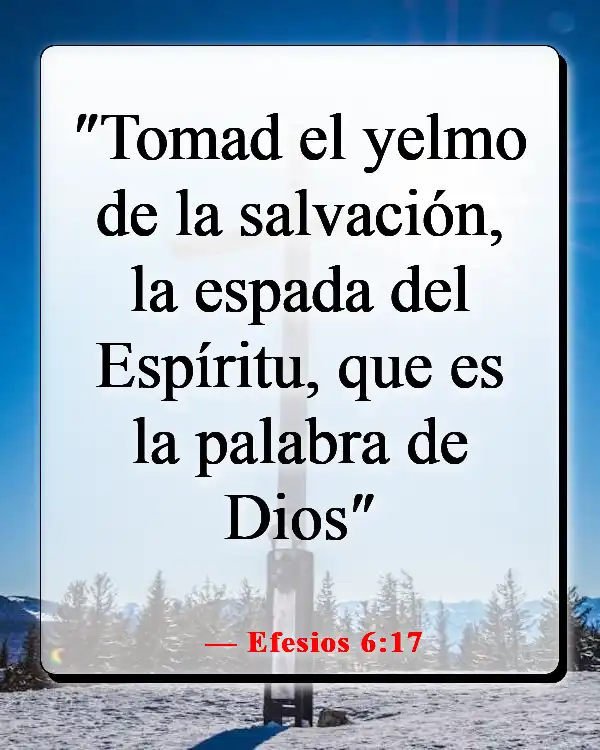 Versículos de la Biblia sobre guardar tus pensamientos (Efesios 6:17)