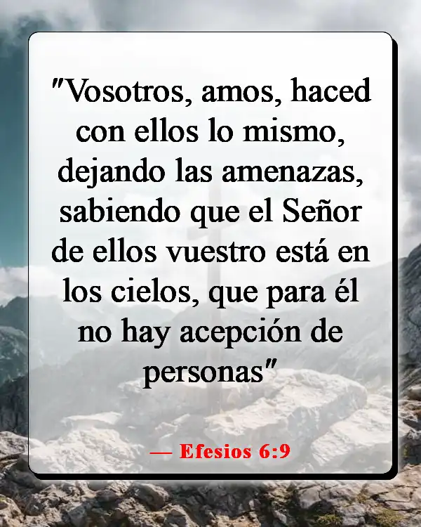 Versículo de la Biblia sobre la equidad y la igualdad (Efesios 6:9)