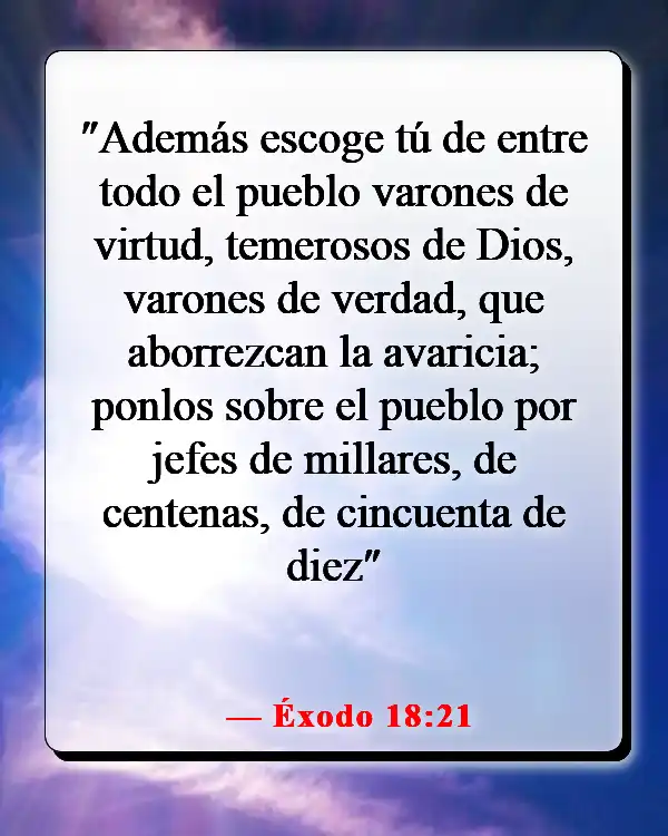 Versículos de la Biblia sobre cuidar primero de tu familia (Éxodo 18:21)