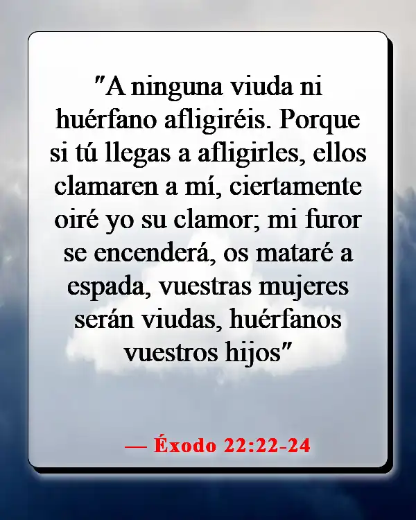 Versículos de la Biblia sobre cuidar primero de tu familia (Éxodo 22:22-24)