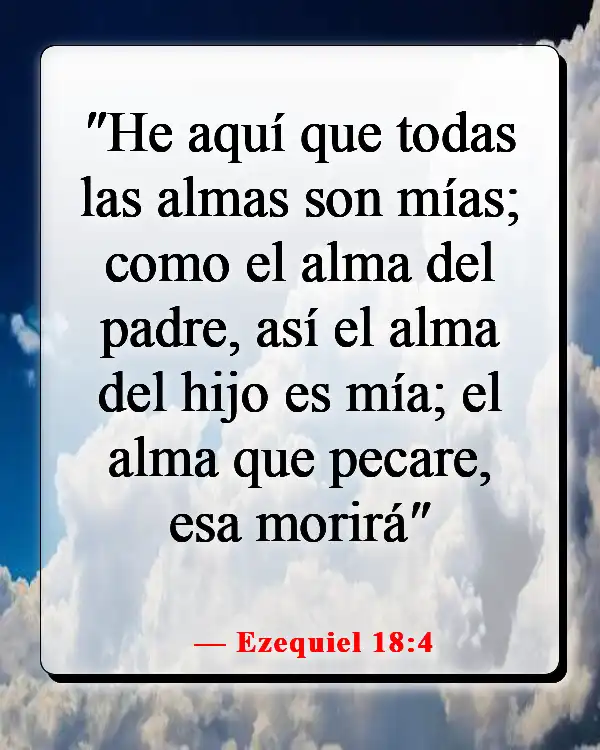 Versículos de la Biblia sobre la destrucción y el fin de los malvados (Ezequiel 18:4)