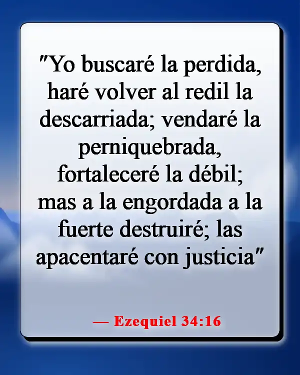 Versículo de la Biblia sobre salvar almas perdidas (Ezequiel 34:16)