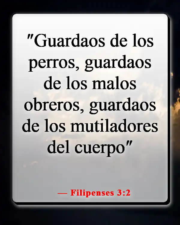 Versículos de la Biblia sobre alejar a personas de tu vida (Filipenses 3:2)