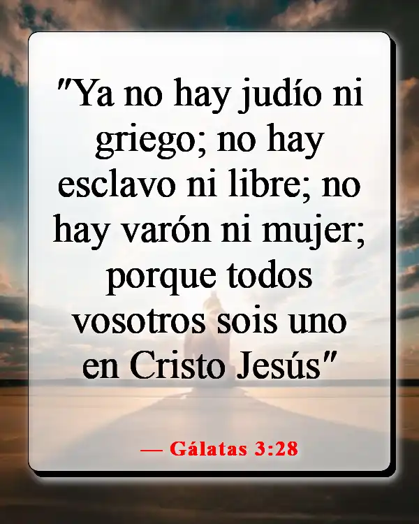 Versículos de la Biblia sobre trabajar juntos como equipo (Gálatas 3:28)