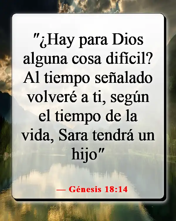 Versículo de la Biblia sobre la paciencia y el tiempo de Dios (Génesis 18:14)
