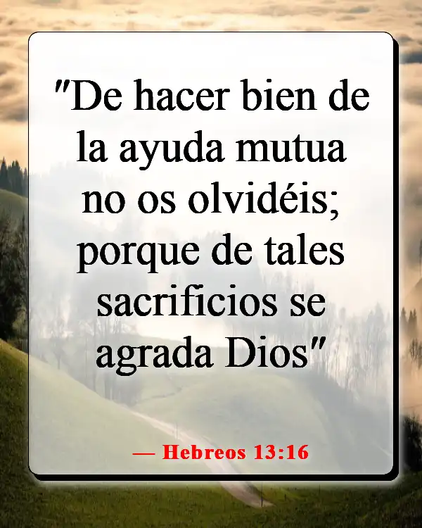 Versículos de la Biblia sobre servir a la iglesia (Hebreos 13:16)