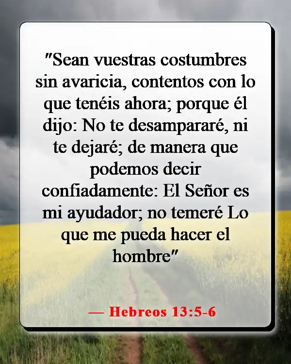 Versículos de la Biblia sobre cuando sientes que todo está saliendo mal (Hebreos 13:5-6)