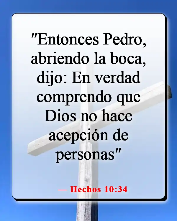 Versículo de la Biblia sobre la equidad y la igualdad (Hechos 10:34)