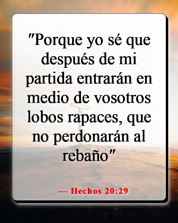 Versículos de la Biblia sobre el diablo disfrazado (Hechos 20:29)