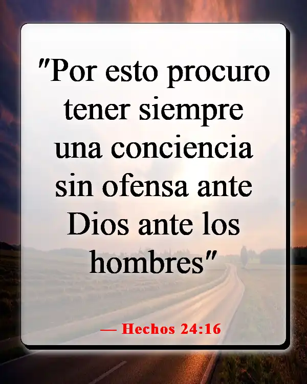 Versículos de la Biblia sobre escuchar tu conciencia (Hechos 24:16)