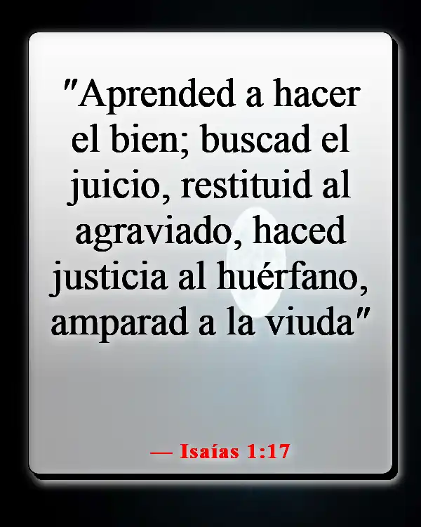 Versículo de la Biblia sobre la equidad y la igualdad (Isaías 1:17)