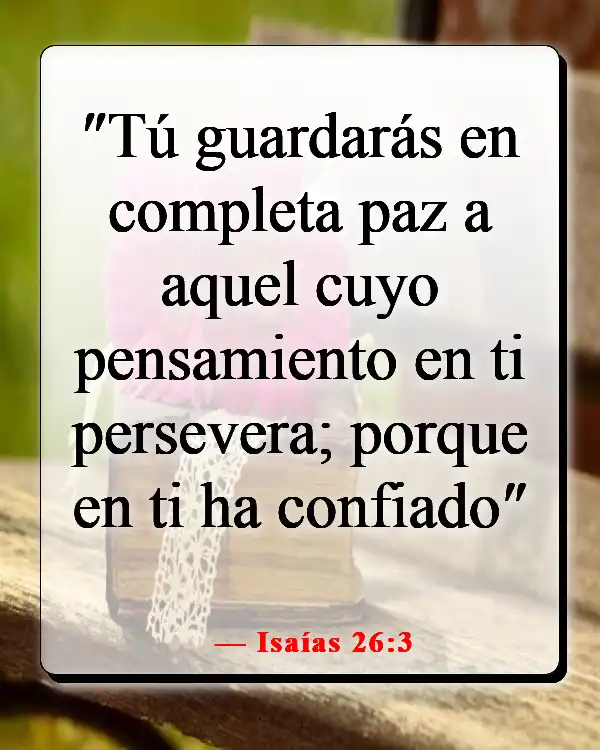 Versículos de la Biblia sobre cuando sientes que quieres rendirte (Isaías 26:3)