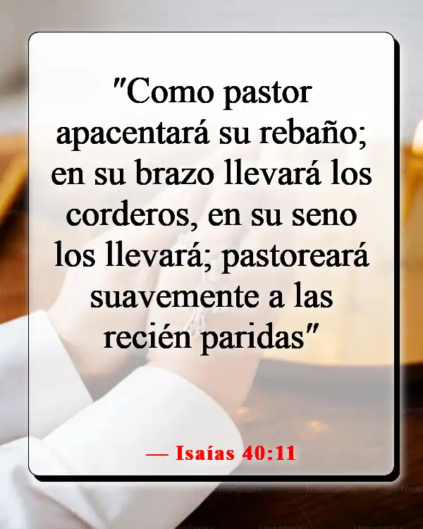 Versículos de la Biblia sobre Dios queriendo lo bueno para nosotros (Isaías 40:11)