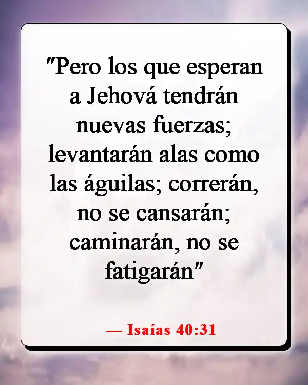 Versículos de la Biblia sobre cuando sientes que quieres rendirte (Isaías 40:31)