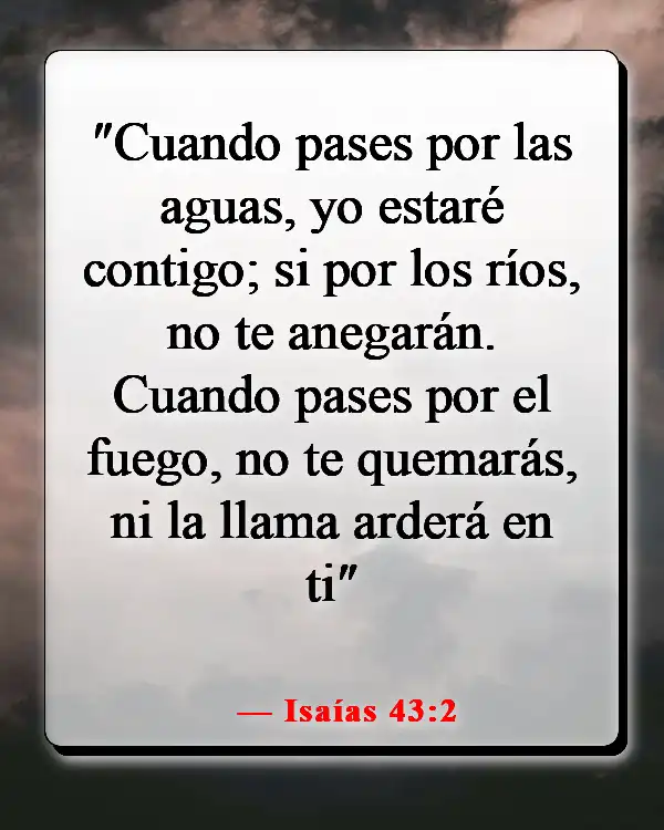 Versículos de la Biblia sobre cuando sientes que quieres rendirte (Isaías 43:2)