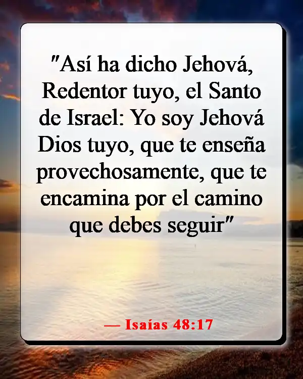 Versículos de la Biblia sobre escuchar tu conciencia (Isaías 48:17)