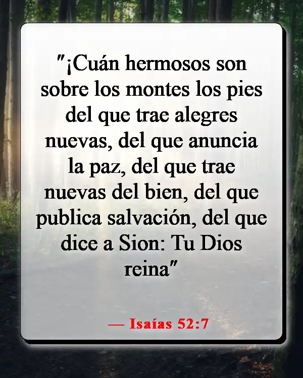 Versículos de la Biblia sobre compartir las Buenas Nuevas (Isaías 52:7)