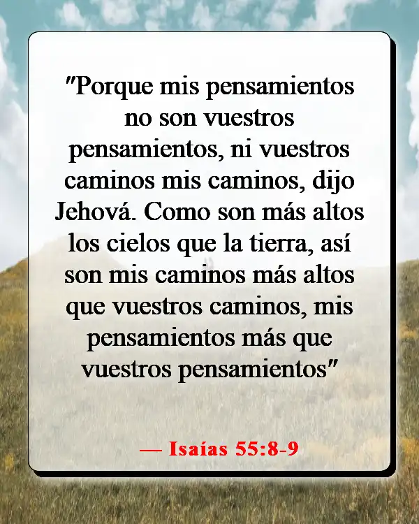Versículo de la Biblia sobre la paciencia y el tiempo de Dios (Isaías 55:8-9)
