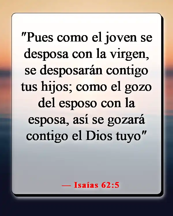 Versículos de la Biblia sobre encontrar el verdadero amor (Isaías 62:5)