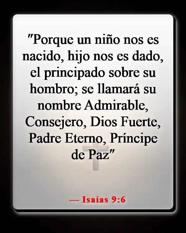 Versículo de la Biblia sobre encontrar paz en la muerte (Isaías 9:6)