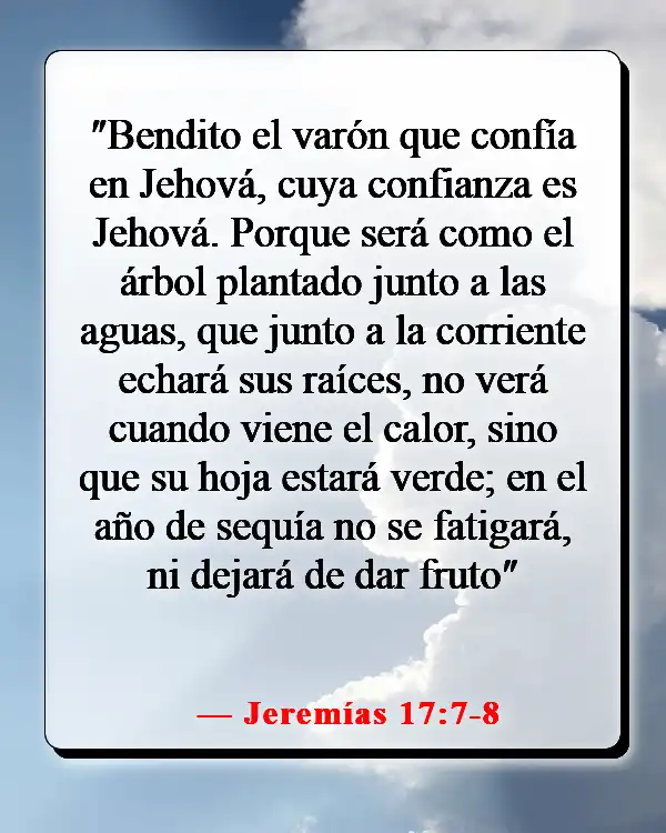 Versículo de la Biblia sobre entregar los problemas a Dios (Jeremías 17:7-8)