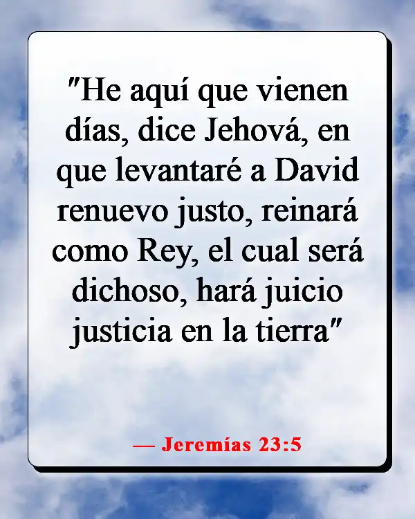 Versículos de la Biblia sobre el Reino de Dios en la Tierra (Jeremías 23:5)