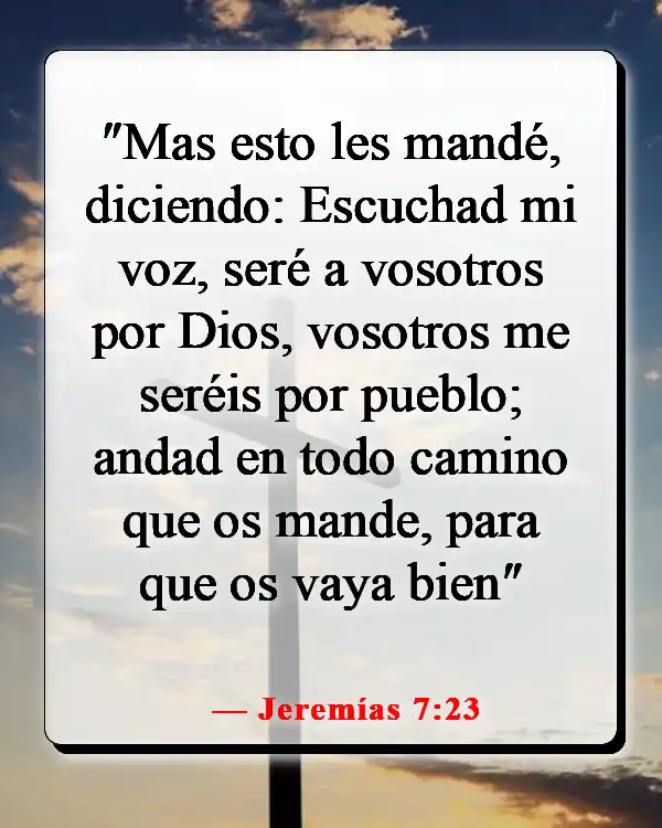 Versículos de la Biblia sobre caminar (Jeremías 7:23)