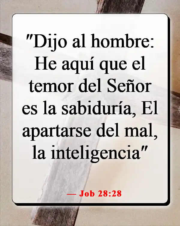 Versículos de la Biblia sobre tomar la decisión correcta (Job 28:28)