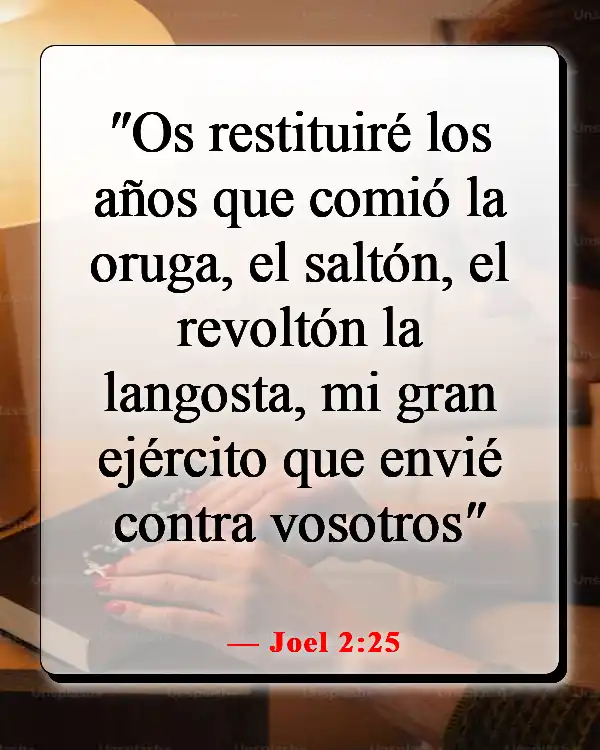 Versículo de la Biblia sobre entregar los problemas a Dios (Joel 2:25)