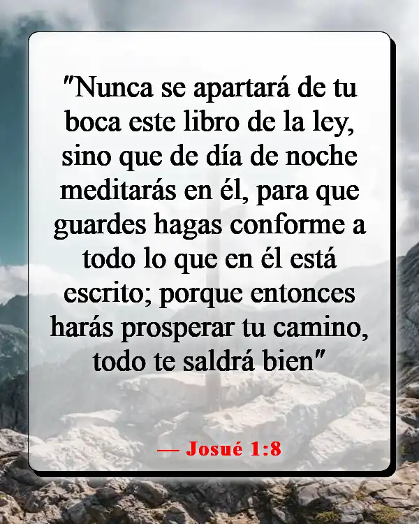 Versículos de la Biblia sobre cómo aplicar las Escrituras a la vida cotidiana (Josué 1:8)