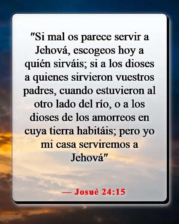 Versículos de la Biblia sobre compartir tu testimonio (Josué 24:15)