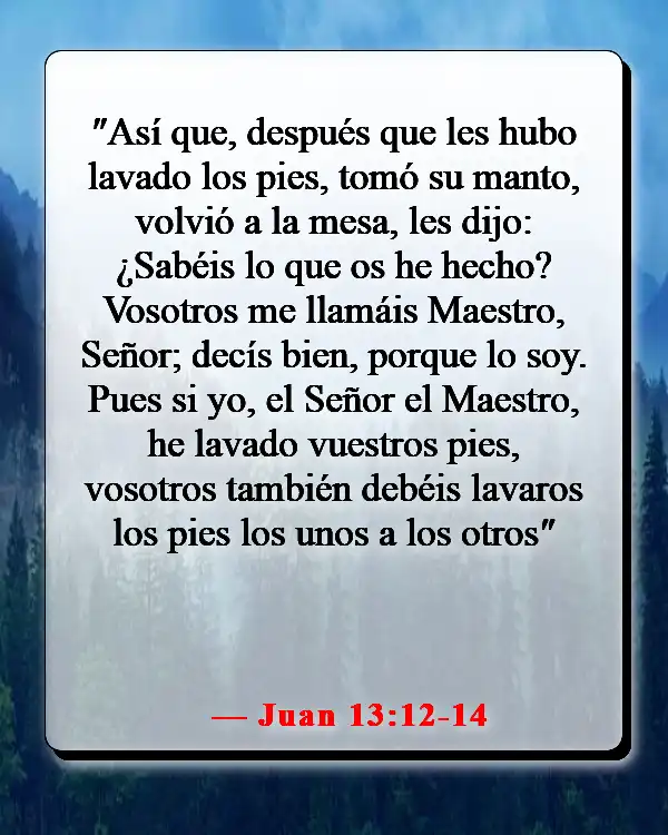 Versículos de la Biblia sobre servir a la iglesia (Juan 13:12-14)