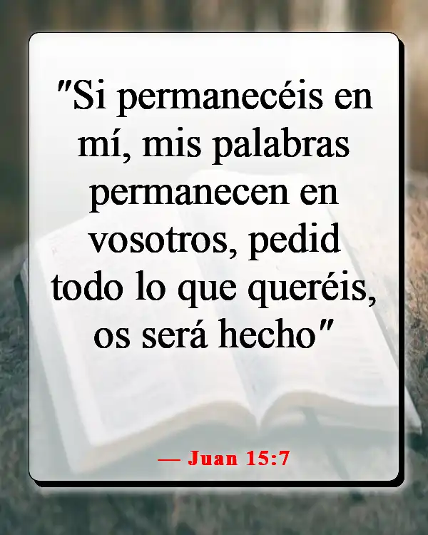 Versículos bíblicos para la oración de apertura en la iglesia (Juan 15:7)