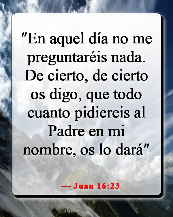 Versículo de la Biblia sobre orar en el nombre de Jesús (Juan 16:23)