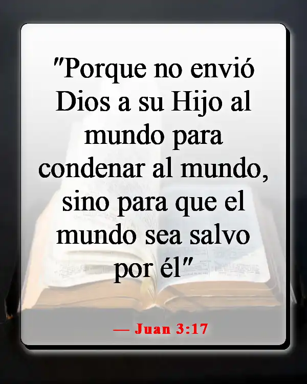 Versículo de la Biblia sobre salvar almas perdidas (Juan 3:17)