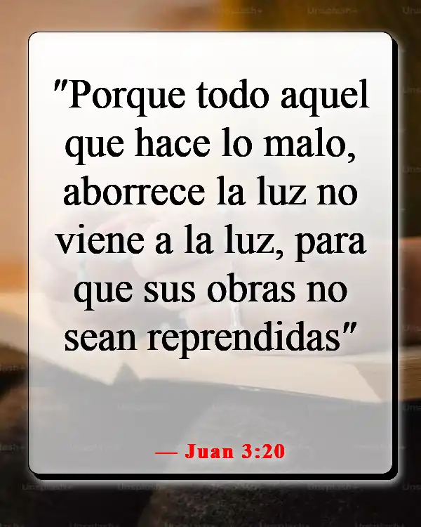 Versículos de la Biblia sobre los que odian (Juan 3:20)