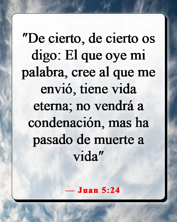 Versículos bíblicos sobre Dios salvándonos del infierno (Juan 5:24)