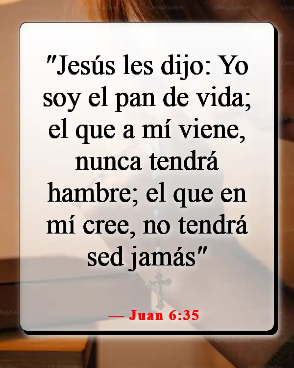 Versículos de la Biblia sobre enamorarse de Jesús (Juan 6:35)