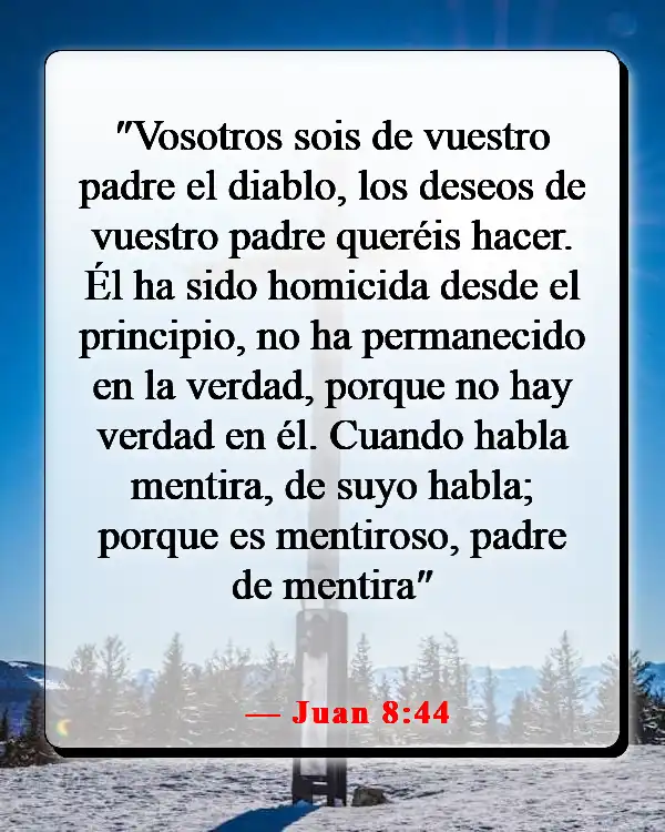 Versículos de la Biblia sobre el diablo disfrazado (Juan 8:44)