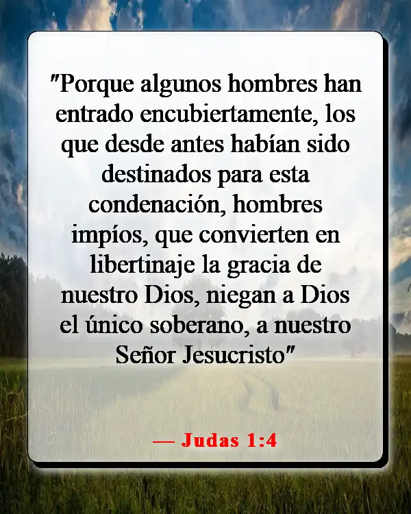 Versículos de la Biblia sobre el diablo disfrazado (Judas 1:4)