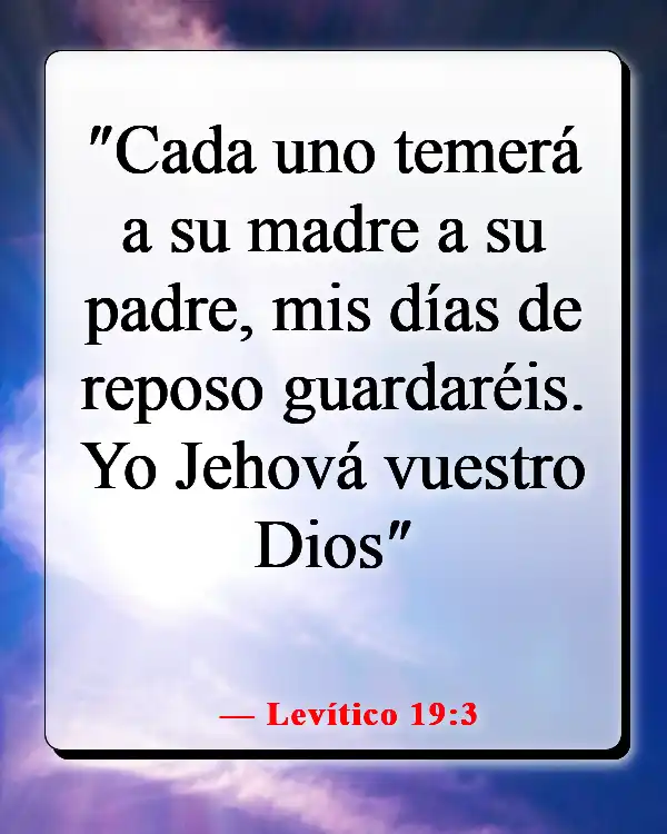 Versículos de la Biblia sobre las familias que adoran juntas (Levítico 19:3)