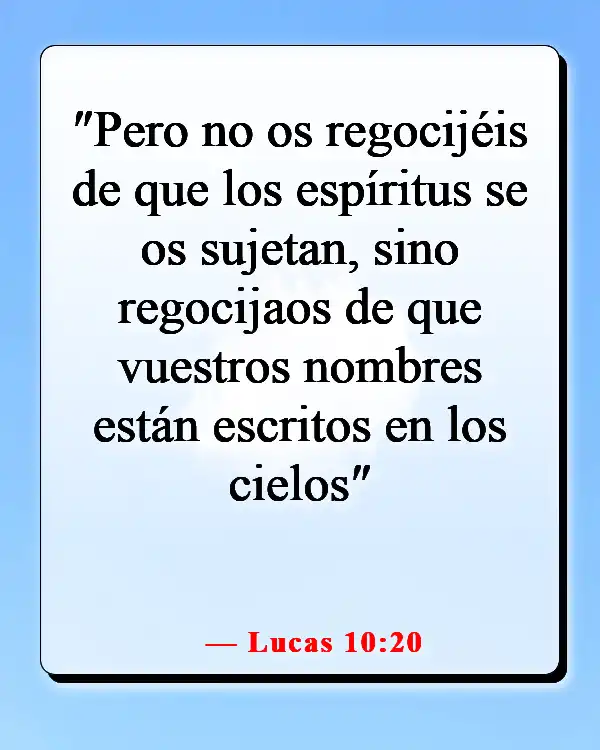 Versículos de la Biblia sobre el cielo y el infierno (Lucas 10:20)