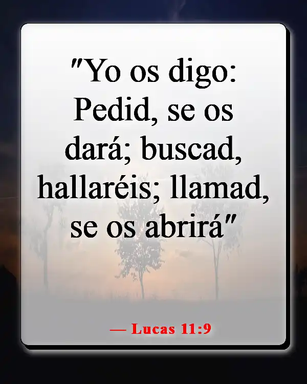 Versículos bíblicos para la oración de apertura en la iglesia (Lucas 11:9)