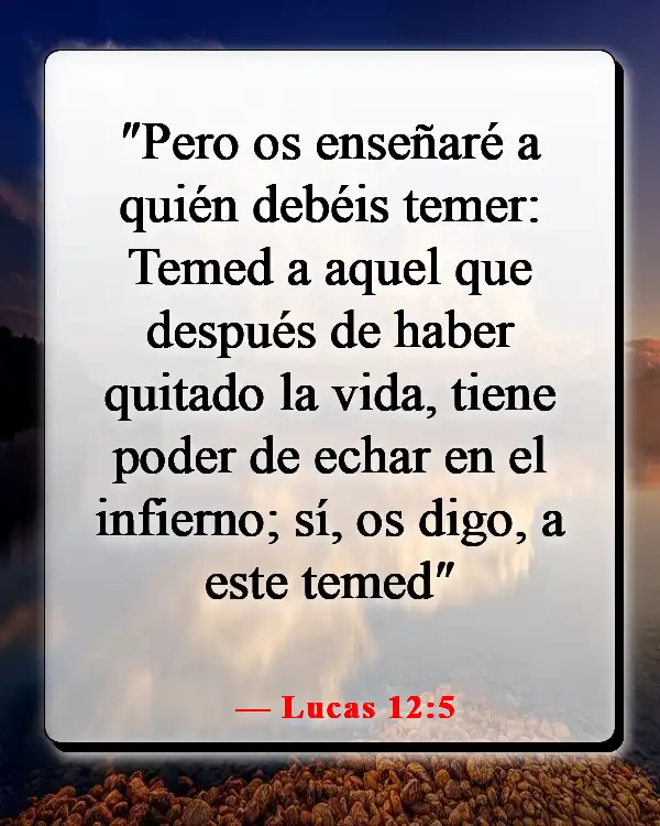 Versículos de la Biblia sobre el cielo y el infierno (Lucas 12:5)