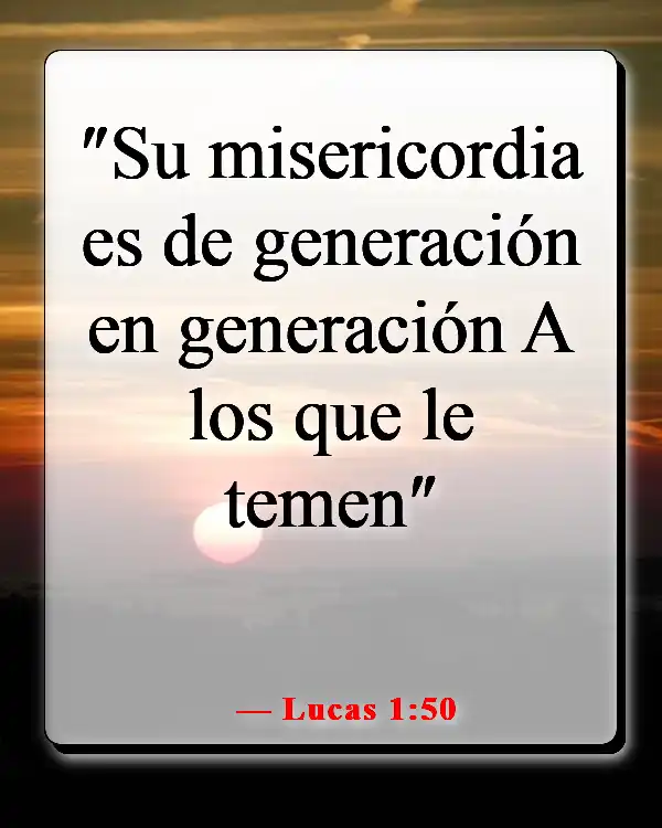Versículo de la Biblia sobre una mujer que teme al Señor (Lucas 1:50)